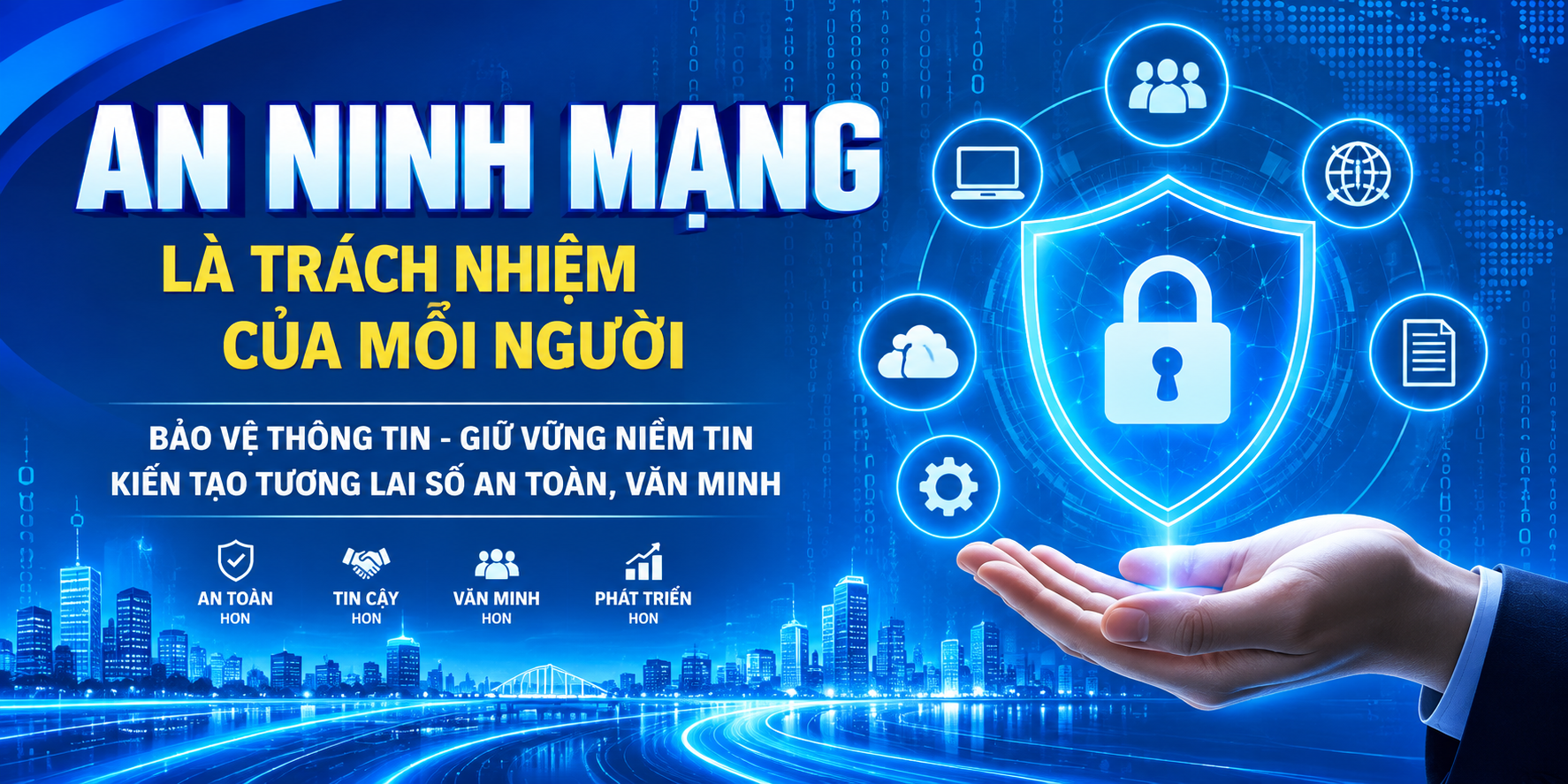 XÃ LƯƠNG HÒA TĂNG CƯỜNG TUYÊN TRUYỀN BẢO ĐẢM AN NINH MẠNG, BẢO MẬT THÔNG TIN, AN NINH DỮ LIỆU