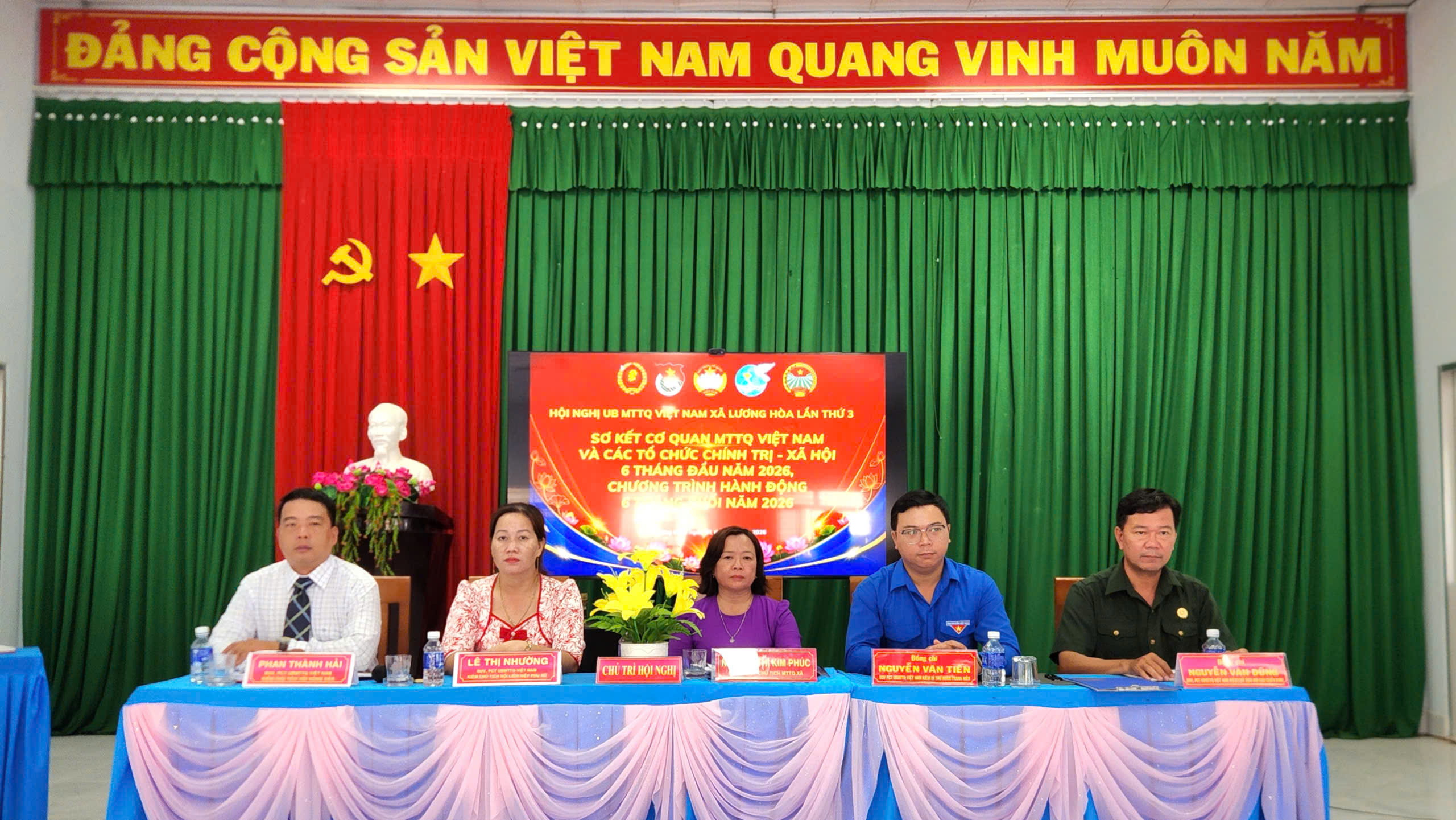 HỘI NGHỊ ỦY BAN MTTQ VIỆT NAM XÃ LƯƠNG HÒA LẦN THỨ III: PHÁT HUY SỨC MẠNH ĐẠI ĐOÀN KẾT, ĐỔI MỚI HOẠT ĐỘNG MẶT TRẬN TRONG GIAI ĐOẠN MỚI