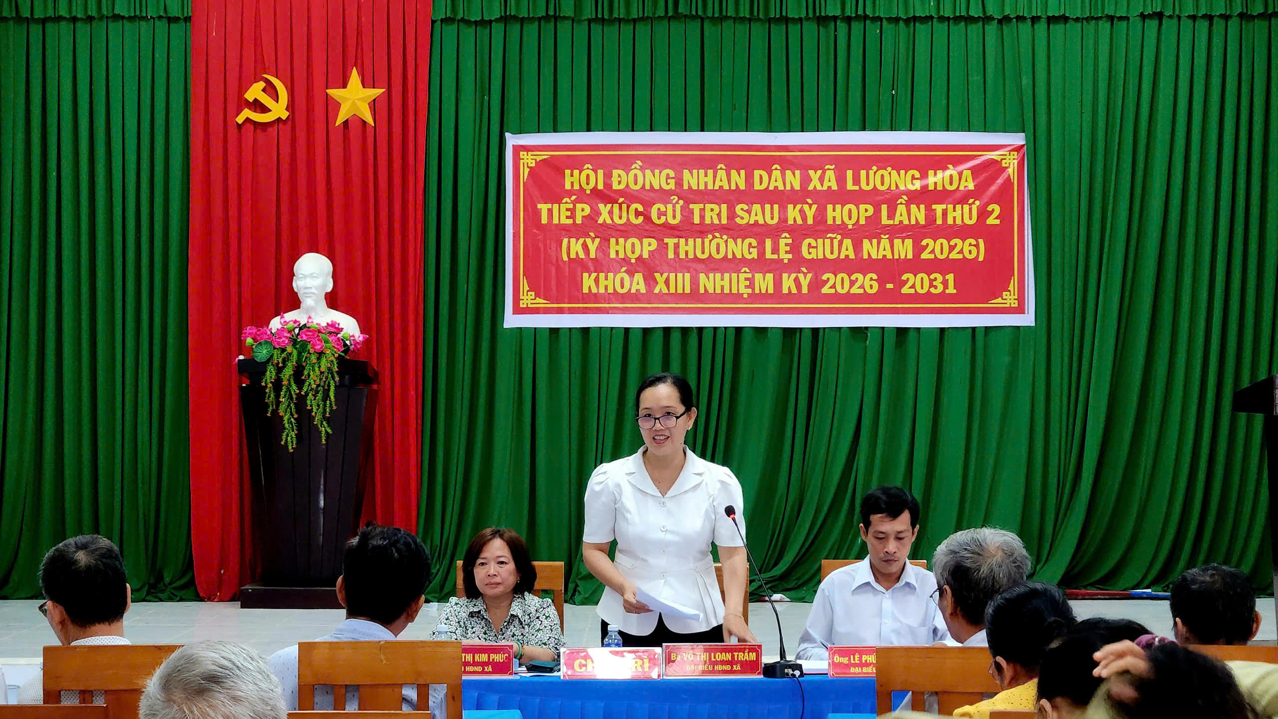 HỘI NGHỊ TIẾP XÚC CỬ TRI CỦA TỔ ĐẠI BIỂU SỐ 03 VÀ SỐ 04 HĐND XÃ LƯƠNG HÒA SAU KỲ HỌP THỨ HAI, KHÓA XIII, NHIỆM KỲ 2026 – 2031