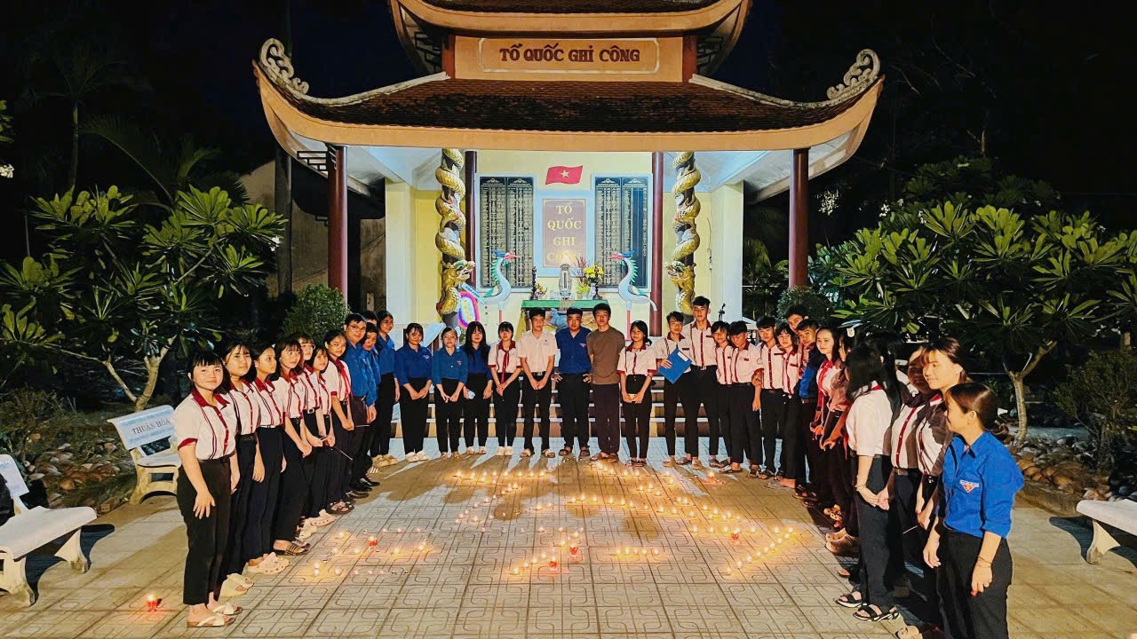 TUỔI TRẺ XÃ LƯƠNG HÒA TỔ CHỨC LỄ THẮP NẾN TRI ÂN KỶ NIỆM 79 NĂM NGÀY THƯƠNG BINH - LIỆT SĨ (27/7/1947 - 27/7/2026)